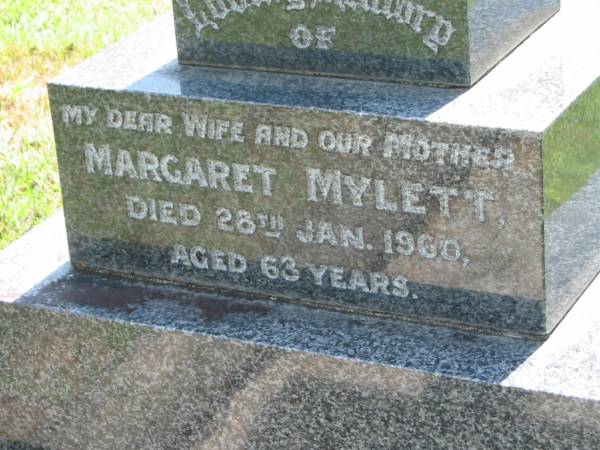 Margaret MYLETT, wife mother,  | died 28 Jan 1960 aged 63 years;  | St James Catholic Cemetery, Palen Creek, Beaudesert Shire  | 
