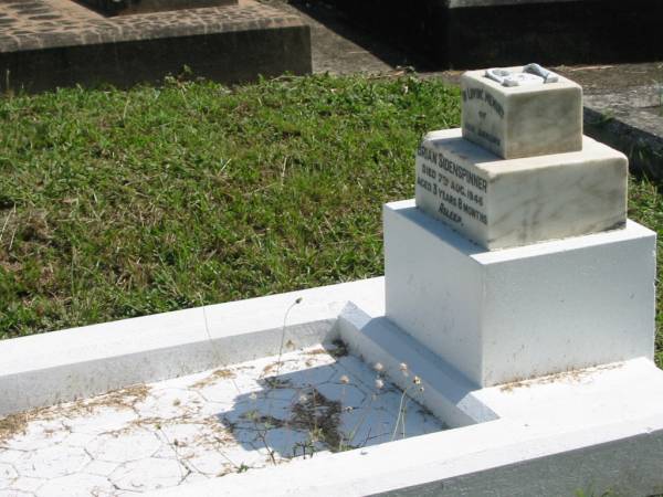 Brian SIDENSPINNER,  | died 7 Aug 1946 aged 3 years 8 months;  | St James Catholic Cemetery, Palen Creek, Beaudesert Shire  | 