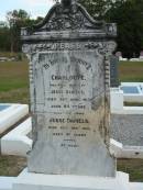 
wife 
Charlotte DANIELS
30 Aug 1917
aged 84

husband
Jesse DANIELS
27 Sep 1923
aged 91

Parkhouse Cemetery, Beaudesert

