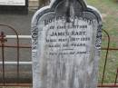 
James HART, died 26 May 1030 aged 66 years, brother;
Parkhouse Cemetery, Beaudesert
