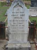 
Charles HART, husband of Mary HART, died 16 Feb 1906 aged 69 years, father;
Parkhouse Cemetery, Beaudesert
