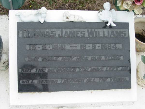 Thomas James WILLIAMS, 15-2-1921 - 16-9-1994;  | Parkhouse Cemetery, Beaudesert  | 