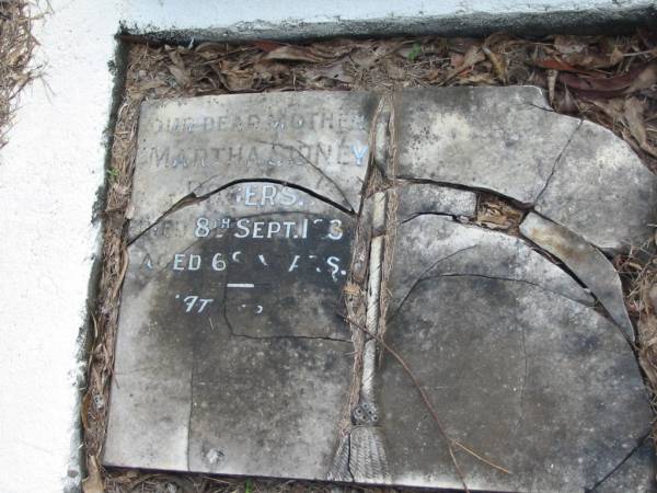 Martha Sidney ROGERS, died 8 Sept 1939? aged 68 years, mother;  | Peachester Cemetery, Caloundra City  | 