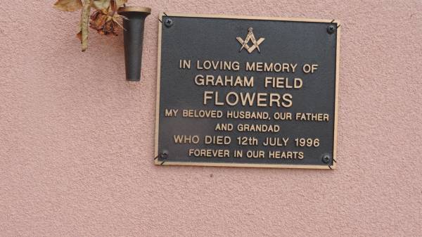 Graham Field FLOWERS  | d: 12 Jul 1006  | husband, father, grandfather  |   | Peak Downs Memorial Cemetery / Capella Cemetery  | 