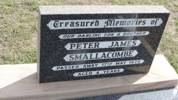 Peter James SMALLACOMBE  | d: 17 May 1975 aged 4  |   | Peak Downs Memorial Cemetery / Capella Cemetery  | 