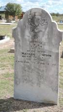 
Matilda THOMPSON
d: 1 Nov 1990 aged 64

Peak Downs Memorial Cemetery  Capella Cemetery
