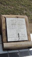 
Thomas Herbert WHITE
d: 24 Nov 1962 aged 58

Peak Downs Memorial Cemetery  Capella Cemetery
