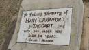 
Mary Crawford TAGGART
d: 2 Mar 1975 aged 84

Peak Downs Memorial Cemetery  Capella Cemetery
