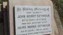 
John Henry SEYMOUR
b: 27 Oct 1904
d: 15 Jul 1978

wife:
Olive Minna SEYMOUR
b: 22 Sep 1909
d: 20 Oct 2001

Erected by Ruth, John, Yvonne, Ted

Jack

Peak Downs Memorial Cemetery  Capella Cemetery
