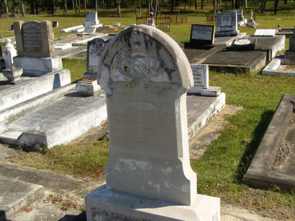 August BUROW,  | born 3 Dec 1850,  | died 3 March 1918;  | Pimpama Island cemetery, Gold Coast  | 