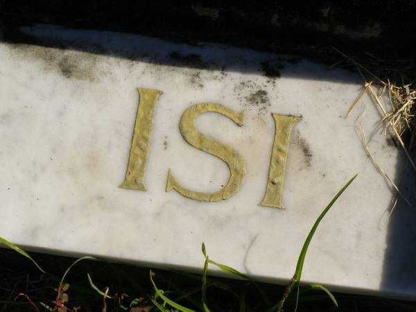 Isidore (Isi) HUTH,  | died 13 Nov 1950;  | Pimpama Island cemetery, Gold Coast  | 