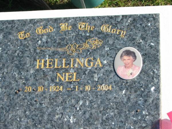 Nel HELLINGA,  | 20-10-1924 - 1-10-2004;  | Pimpama Island cemetery, Gold Coast  | 