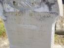 
August BUROW,
born 3 Dec 1850,
died 3 March 1918;
Pimpama Island cemetery, Gold Coast
