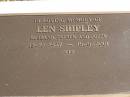 
Len SHIPLEY,
husband father poppy,
18-10-1927 - 16-6-2001;
Pimpama Island cemetery, Gold Coast
