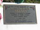 
Kenneth James REEVES,
father of Michelle & Leanne,
partner of Elsie & family,
died 27 May 2001 aged 54 years;
Pimpama Island cemetery, Gold Coast
