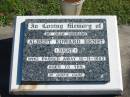 Albert Edward (Bert) ERNST, husband, died 13-11-1989 aged 73 years; Pimpama Island cemetery, Gold Coast 