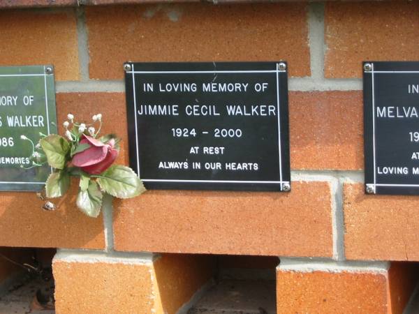 Jimmie Cecil WALKER,  | 1924 - 2000;  | Pimpama Uniting cemetery, Gold Coast  | 