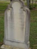 
John WATKINS,
died 11 Apr 1878 aged 69 years,
erected by friend Evangeline HARRISON;
Pimpama Uniting cemetery, Gold Coast
