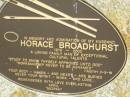 
Horace BROADHURST,
husband of April,
1918 - 2000;
Pimpama Uniting cemetery, Gold Coast
