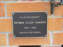 
Patricia Ellen DAWSON,
1930 - 2006;
Pimpama Uniting cemetery, Gold Coast
