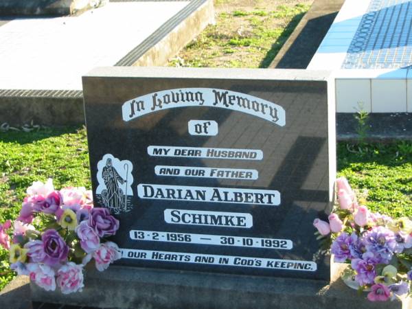 Darian Albert SCHIMKE  | b: 13 Feb 1956, d: 30 Oct 1992  | Plainland Lutheran Cemetery, Laidley Shire  | 