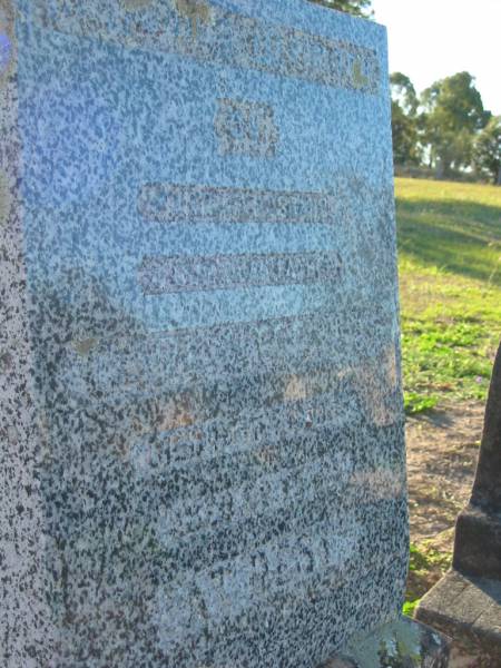 Carl STEFFENS  | 1 Apr 1950, aged 69  | Plainland Lutheran Cemetery, Laidley Shire  | 