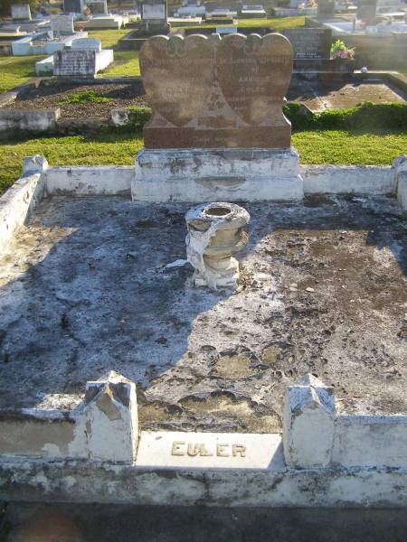 Fredrick August EULER,  | died 16 April 1933 aged 68 years;  | Annie E. EULER,  | died 21 June 1949 aged 81 years;  | Polson Cemetery, Hervey Bay  |   | 