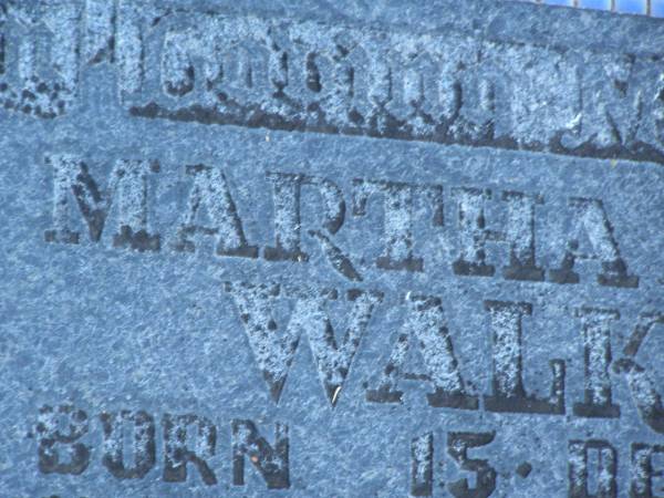 Martha Alice WALKER,  | born 15 Dec 1869,  | died 29 Feb 1964;  | Polson Cemetery, Hervey Bay  | 