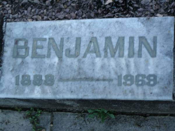 Benjamin BUTTERWORTH,  | 1888 - 1969;  | Alice BUTTERWORTH,  | 1889 - 1964;  | Polson Cemetery, Hervey Bay  |   | 