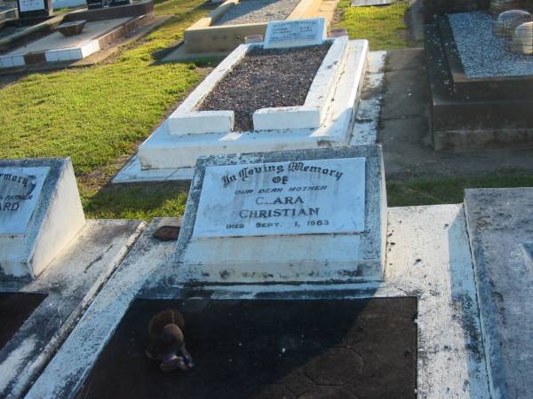Clara CHRISTIAN,  | mother,  | died 1 Sept 1983;  | Polson Cemetery, Hervey Bay  | 