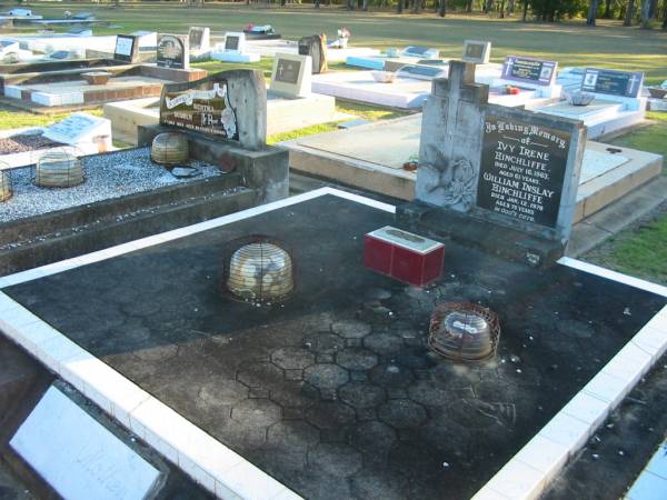 Ivy Irene HINCHLIFFE,  | mother,  | died 16 July 1963 aged 61 years;  | William Inslay HINCHLIFFE,  | father,  | died 12 Jan 1978 aged 79 years;  | Polson Cemetery, Hervey Bay  | 