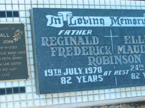 Florence Joan FORKNALL,  | 15-7-1925 - 19-8-2003,  | wife of Neville,  | mother of Brian & Keith,  | mother-in-law sister grandmother aunt;  | Reginald Frederick ROBINSON,  | father,  | died 19 July 1970 aged 82 years;  | Ellen Maud ROBINSON,  | died 24 July 1974 aged 82 years;  | Polson Cemetery, Hervey Bay  | 