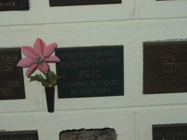 Hilma Dorothy GUSE,  | died 1-1-1994 aged 80 years;  | Polson Cemetery, Hervey Bay  | 