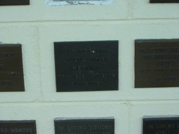 Wasyl ?? HERMAN,  | died 0-4-1999 aged 71 years;  | Polson Cemetery, Hervey Bay  | [[REDO]]  | 