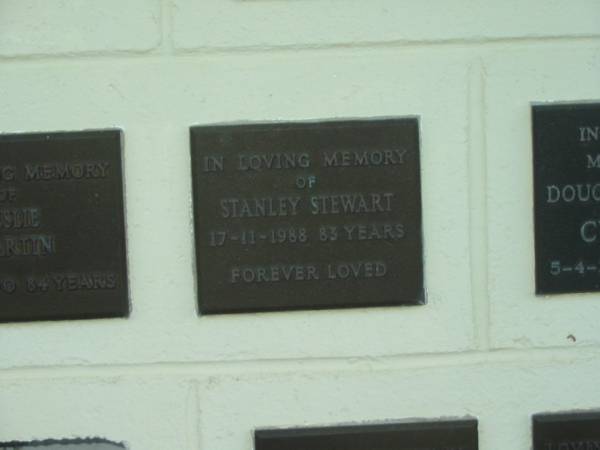 Stanley STEWART,  | died 17-11-1988 aged 83 years;  | Polson Cemetery, Hervey Bay  | 