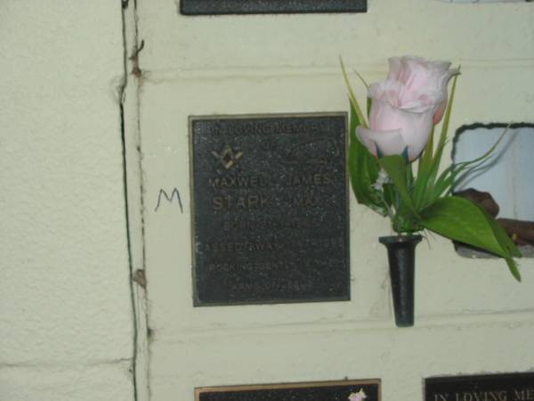 Maxwell (Max) James STARK,  | born 21-1-1945,  | died 17-7-1999;  | Polson Cemetery, Hervey Bay  | 