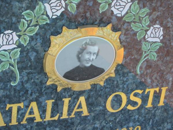 Natalia OSTI,  | born 15 Nov 1910,  | died 13 Jan 1995;  | Polson Cemetery, Hervey Bay  | 