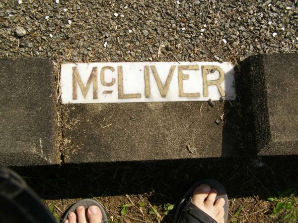 Jane Lee MCLIVER,  | died 30-8-1958;  | Polson Cemetery, Hervey Bay  | 