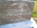 
Dorothy DEEM,
died 26 Sept 1943 aged 17 years,
loved by father, mother, sisters, brothers & brother-in-law;
Polson Cemetery, Hervey Bay
