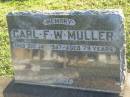 Carl F.W. MULLER, died 21 Jan 1947 aged 79 years; Polson Cemetery, Hervey Bay 