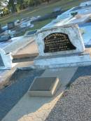 
Harold Gilbert BARTON,
husband of Dorothy,
father,
died 22 June 1961 aged 70 years;
Dorothy BARTON,
died 1 June 1987 aged 91 years;
Polson Cemetery, Hervey Bay
