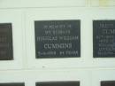 Douglas William CUMMINS, husband, died 5-4-1995 aged 84 years; Polson Cemetery, Hervey Bay 