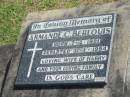 
Armande C. BERLOUIS,
born 7-4-1921,
died 31-1-1994,
wife of Harry;
Polson Cemetery, Hervey Bay
