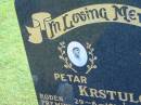 
Petar KRSTULOVIC,
29-6-1914 - 2-10-1992;
Ivka KRSTULOVIC,
8-11-1906 - 19-8-1998;
Polson Cemetery, Hervey Bay
