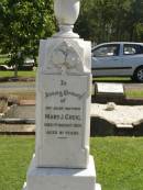 Mary J. GREIG, died 1 Aug 1924 aged 81 years; Polson Cemetery, Hervey Bay 