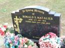 
Ronald E. NATALIER,
born 14 July 1929 died 25 June 2002;
Ropeley Immanuel Lutheran cemetery, Gatton Shire
