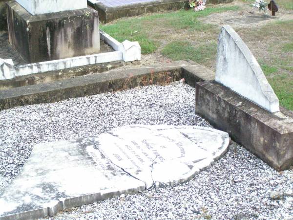 Sophie GRAMS?,  | died 28 Jan 1922 aged 75 years;  | John, husband,  | died 19 Dec 1919 aged 92 years;  | Ropeley Immanuel Lutheran cemetery, Gatton Shire  | 