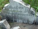 
Joseph, infant son of Edward & Mary HAYES;
Rosevale St Patricks Catholic cemetery, Boonah Shire

