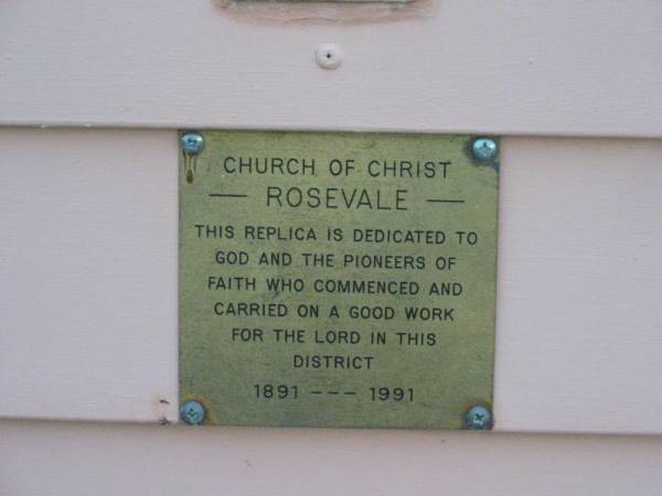 Rosevale Church of Christ cemetery, Boonah Shire  | 