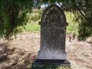 
Ferdinand SCHOENFISCH,
born 6 May 1836,
died 2 April 1895;
Rosevale St Pauls Lutheran cemetery, Boonah Shire
